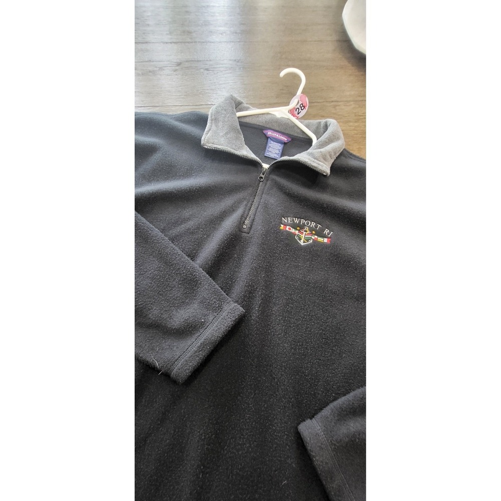 #28 VINTAGE 2XL NEWPORT RHODE ISLAND SWEATER EMBROIDERED FRUIT OF THE LOOM